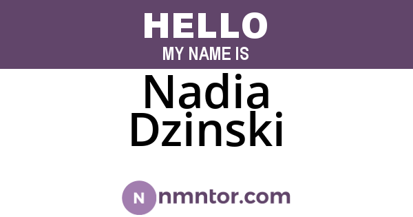 Nadia Dzinski
