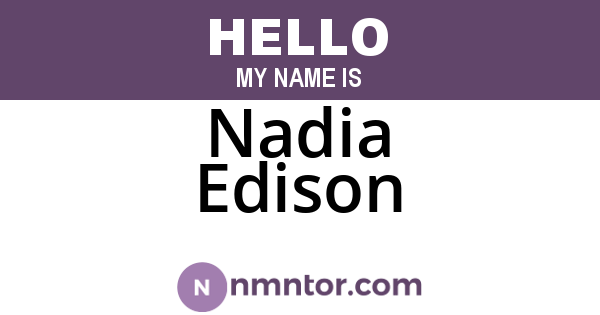 Nadia Edison