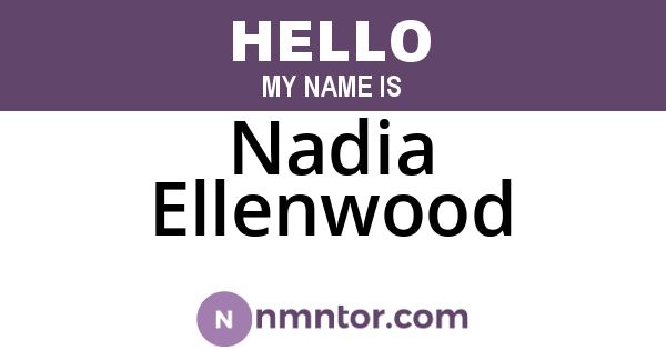 Nadia Ellenwood