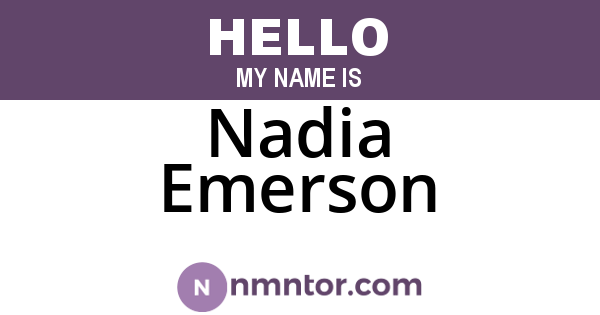Nadia Emerson