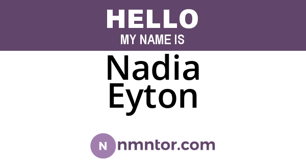 Nadia Eyton