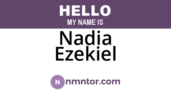 Nadia Ezekiel