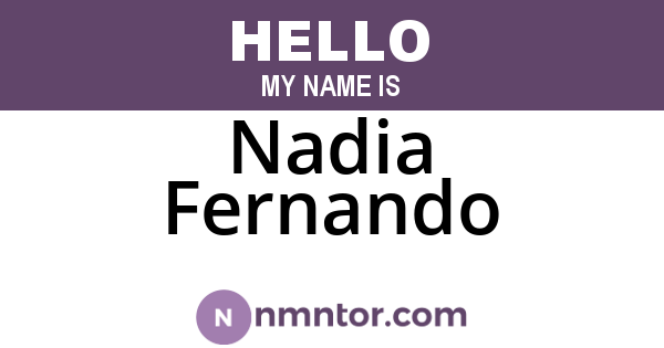 Nadia Fernando