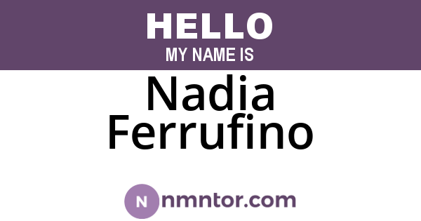 Nadia Ferrufino
