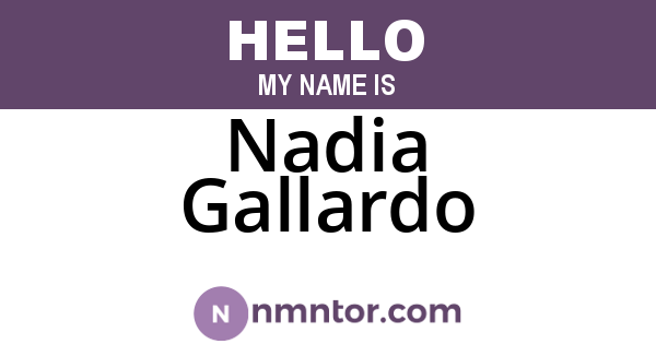 Nadia Gallardo