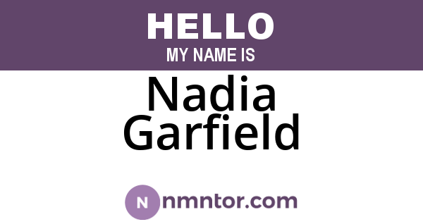Nadia Garfield