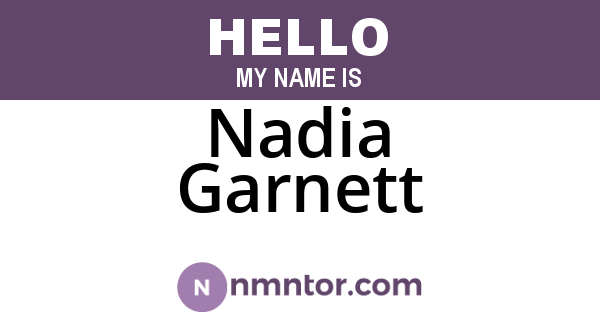 Nadia Garnett