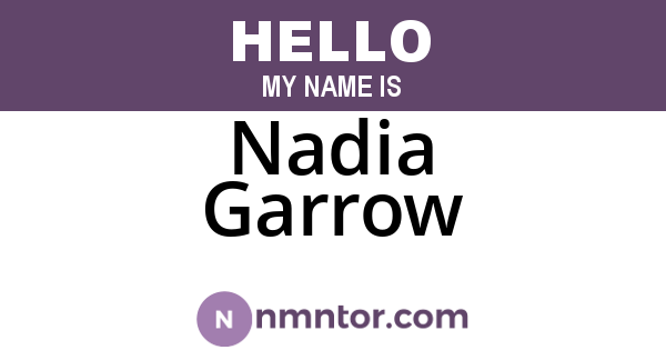 Nadia Garrow