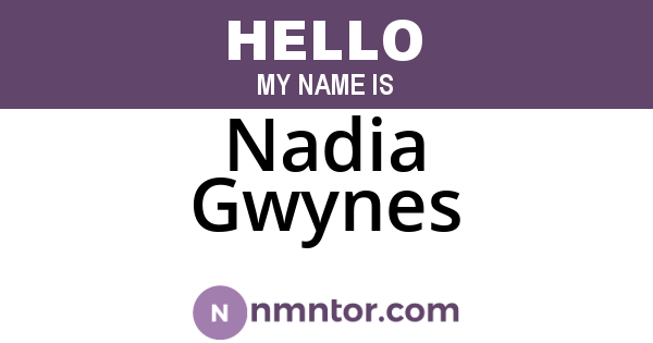 Nadia Gwynes