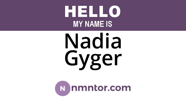 Nadia Gyger
