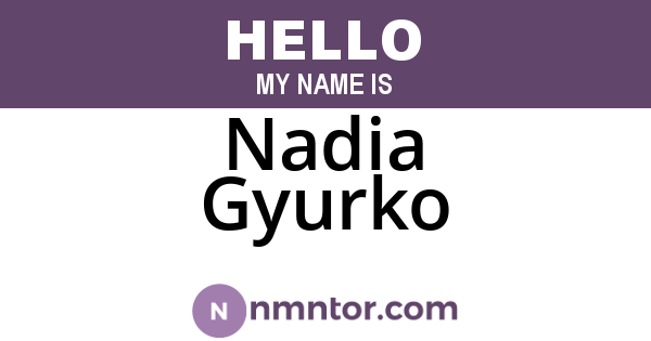 Nadia Gyurko
