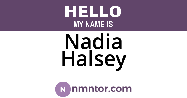 Nadia Halsey