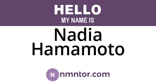 Nadia Hamamoto