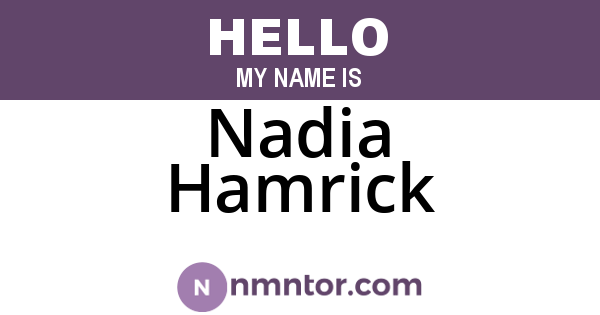 Nadia Hamrick