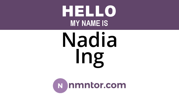 Nadia Ing
