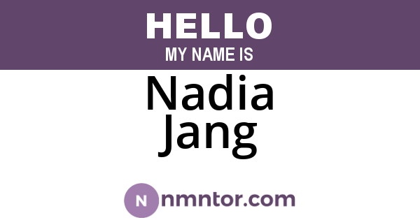 Nadia Jang