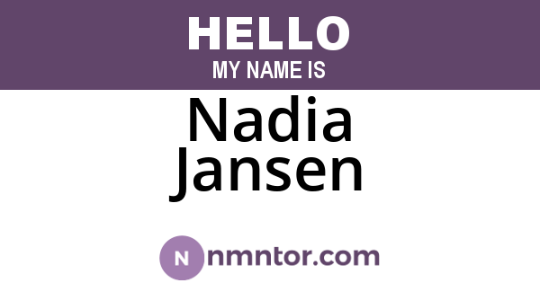 Nadia Jansen