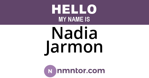 Nadia Jarmon