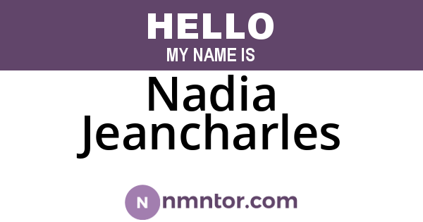 Nadia Jeancharles