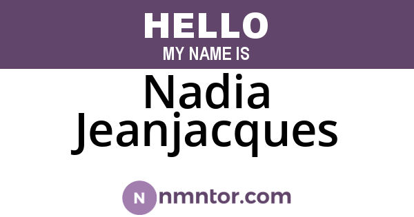 Nadia Jeanjacques