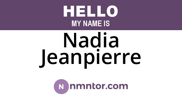 Nadia Jeanpierre
