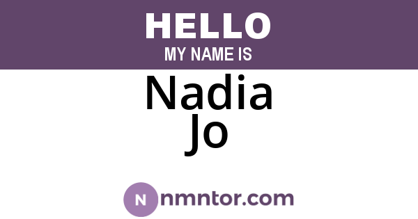 Nadia Jo