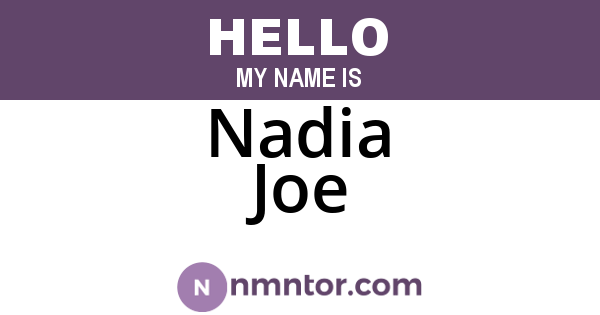 Nadia Joe