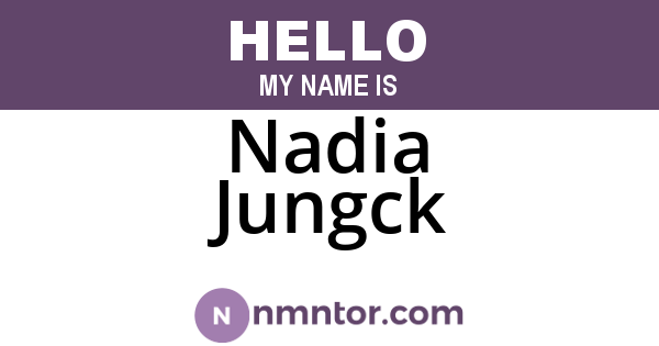 Nadia Jungck