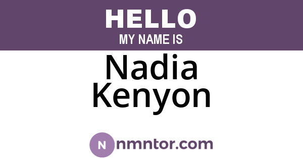 Nadia Kenyon