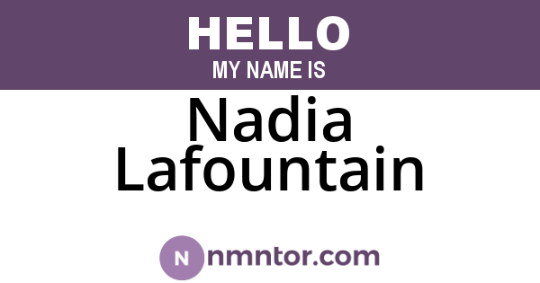 Nadia Lafountain