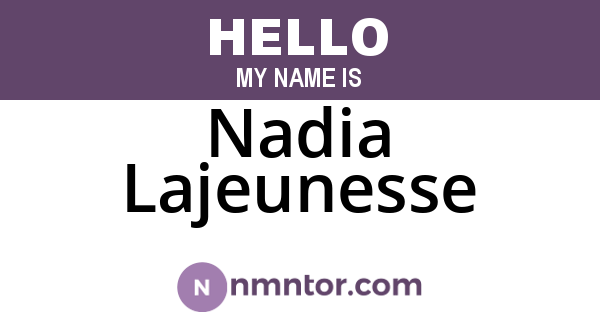 Nadia Lajeunesse