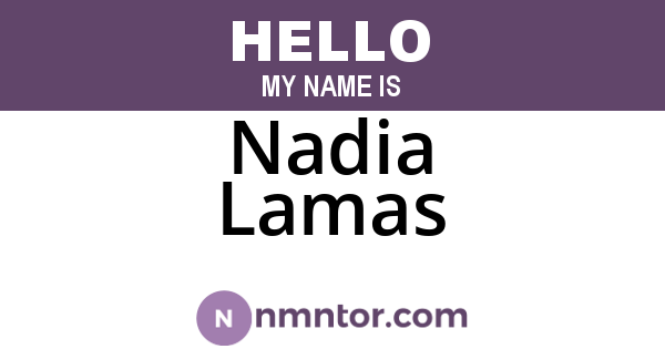 Nadia Lamas
