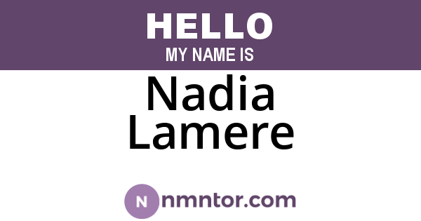 Nadia Lamere
