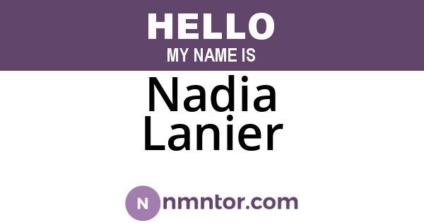 Nadia Lanier