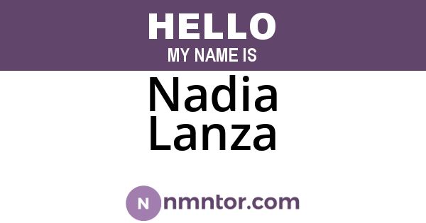Nadia Lanza