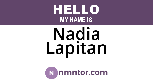 Nadia Lapitan