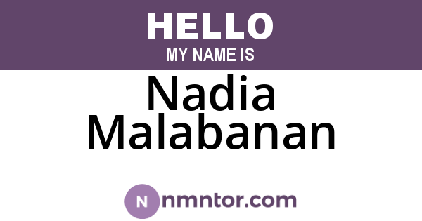 Nadia Malabanan