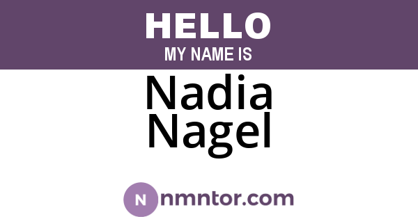 Nadia Nagel
