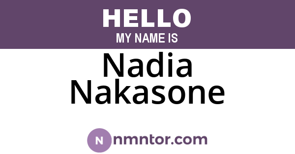 Nadia Nakasone
