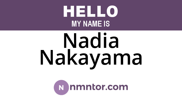Nadia Nakayama