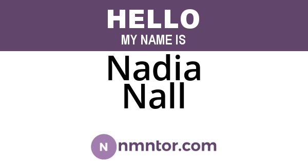 Nadia Nall