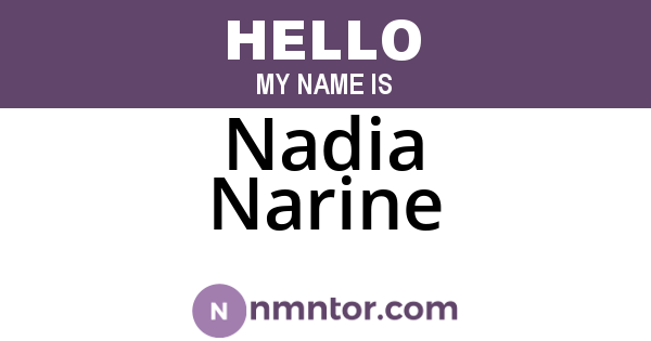 Nadia Narine