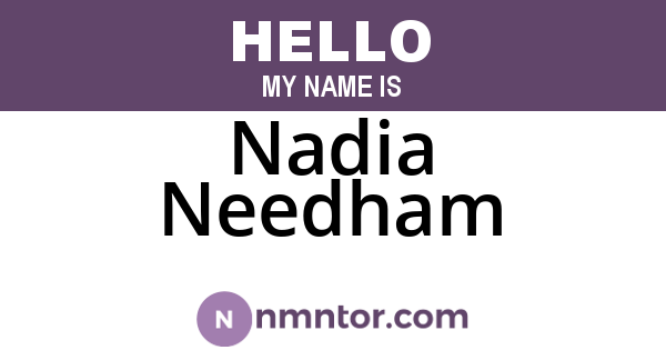 Nadia Needham