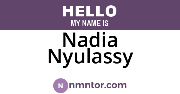 Nadia Nyulassy