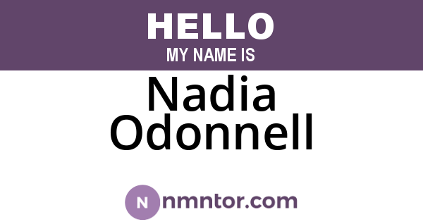 Nadia Odonnell