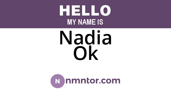 Nadia Ok