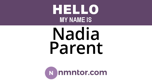 Nadia Parent