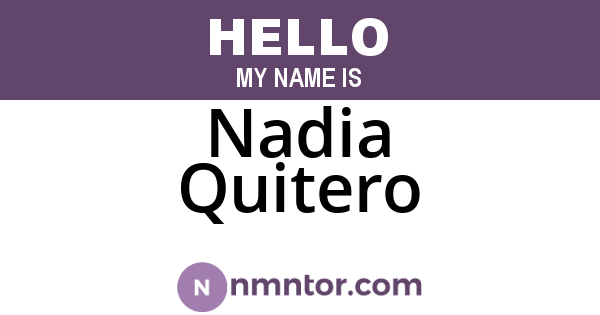 Nadia Quitero