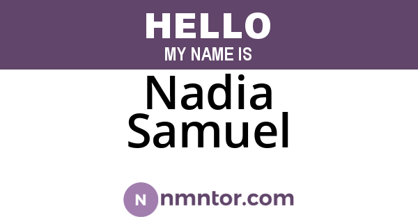 Nadia Samuel