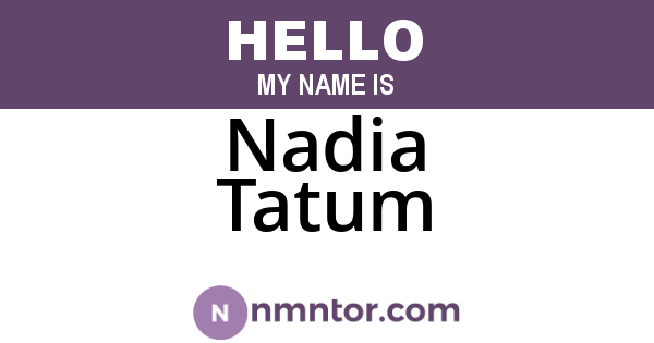 Nadia Tatum